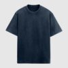Acid Wash Oversized T-shirt - Navy blue