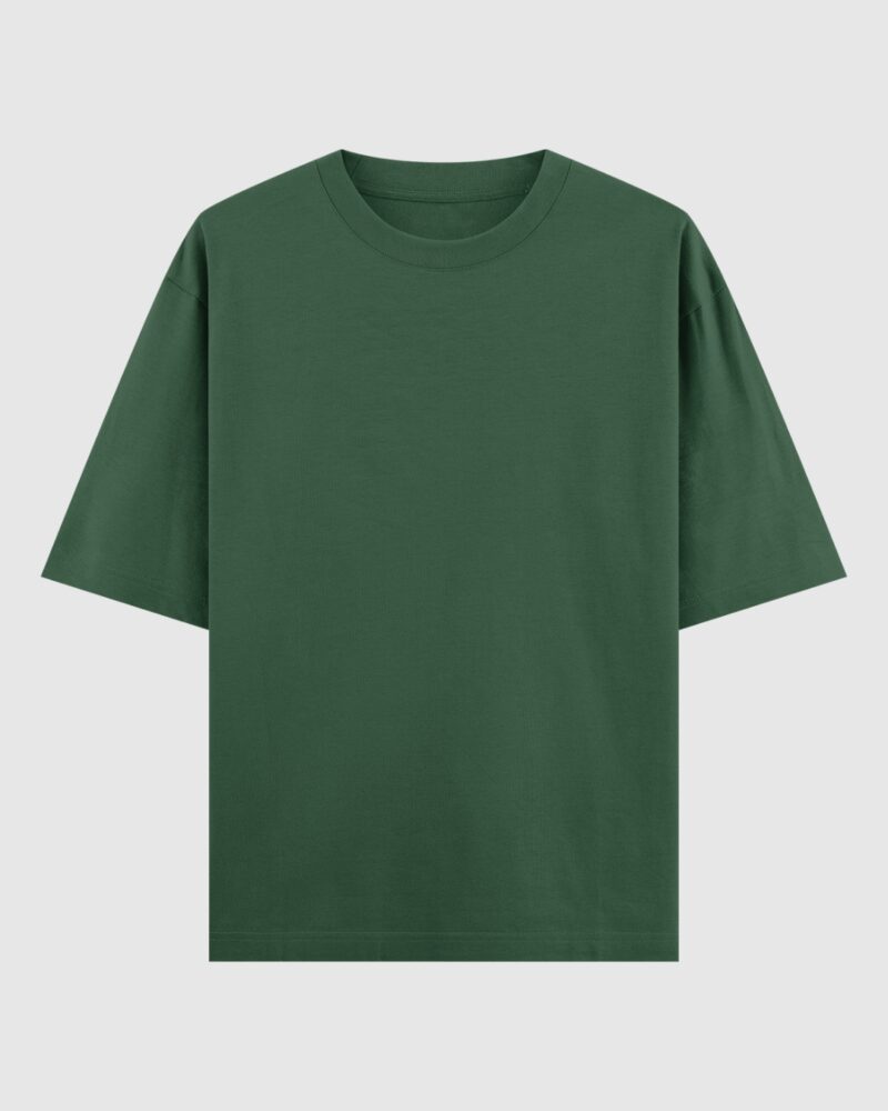 Oversized T-shirt -  Bottle Green