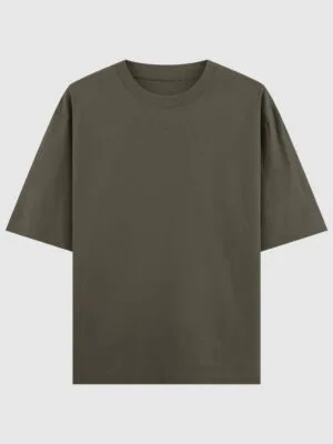 Oversized T-shirt -  Olive Green