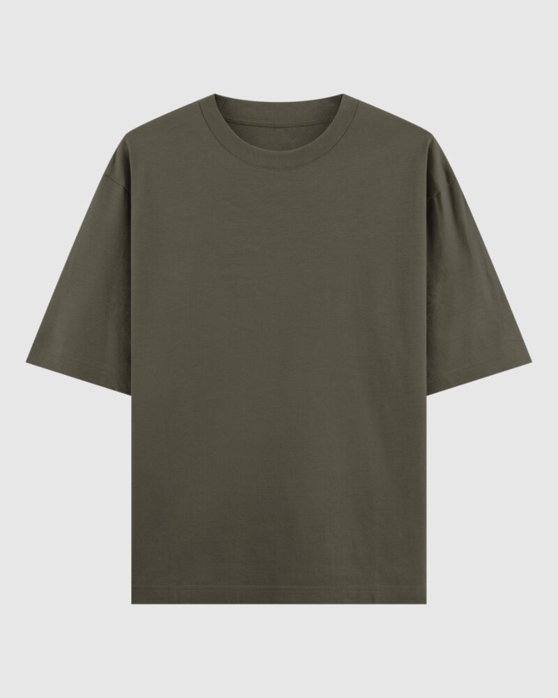 Oversized T-shirt -  Olive Green