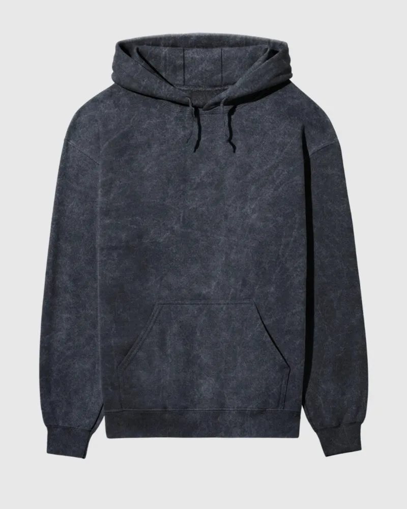 Acid wash Hoodies - Navy Blue
