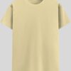 Crew Neck T-shirt -  Beige