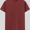 Crew Neck T-shirt -  Brick Red