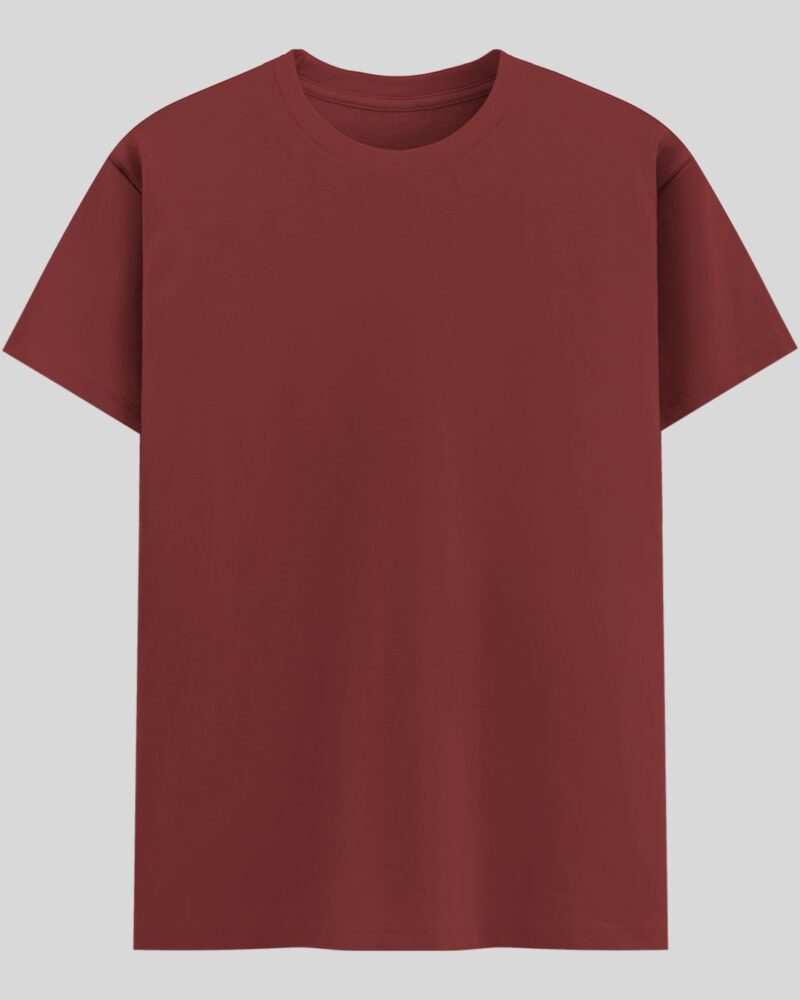 Crew Neck T-shirt -  Brick Red
