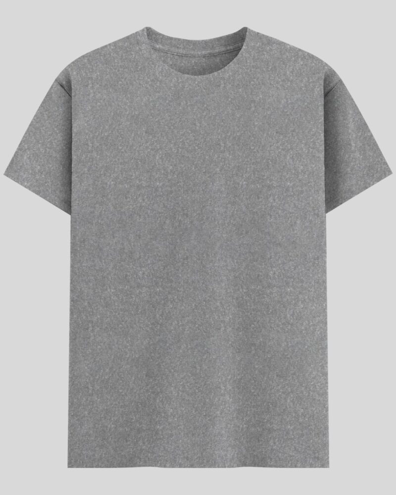 Crew Neck T-shirt -  Charcoal Melange