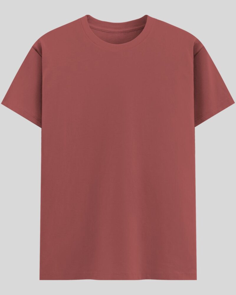 Crew Neck T-shirt -  Coral
