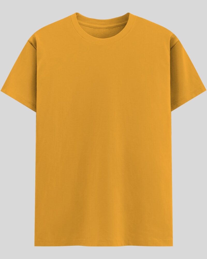 Crew Neck T-shirt -  Golden Yellow