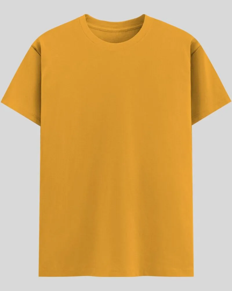 Crew Neck T-shirt -  Golden Yellow