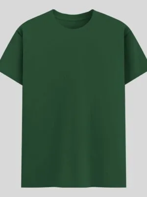 Crew Neck T-shirt -  Bottle Green