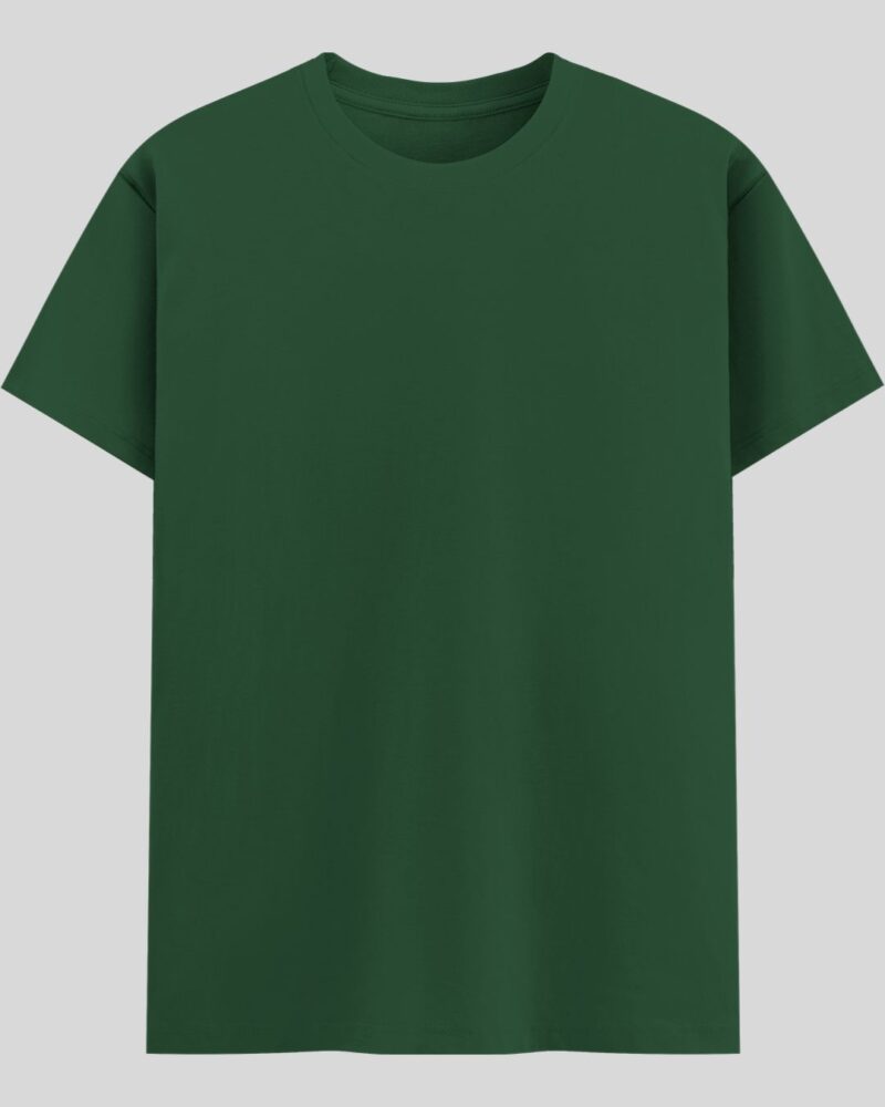 Crew Neck T-shirt -  Bottle Green