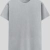 Crew Neck T-shirt -  Grey Melange