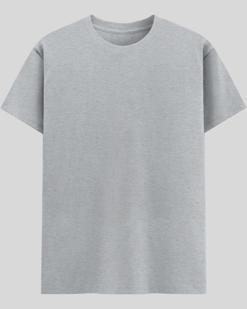 Crew Neck T-shirt -  Grey Melange