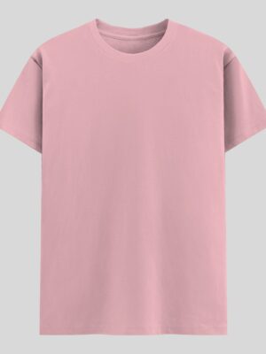 Crew Neck T-shirt -  Light Pink