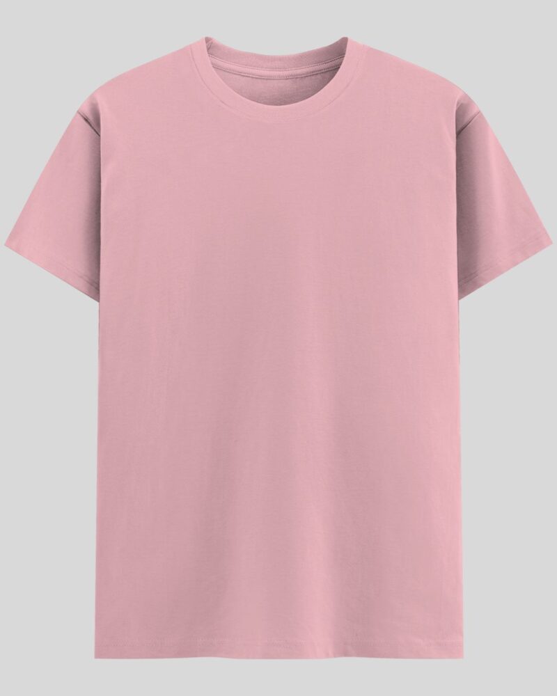 Crew Neck T-shirt -  Light Pink