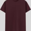 Crew Neck T-shirt -  Maroon