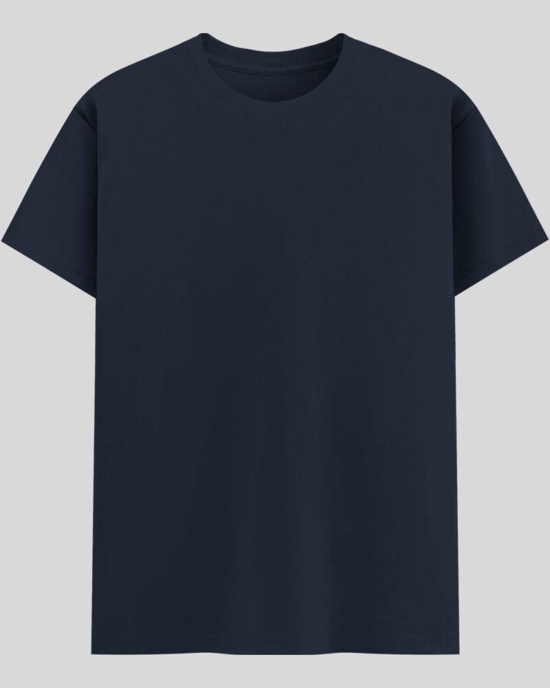 Crew Neck T-shirt -  Navy Blue