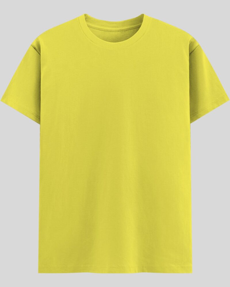 Crew Neck T-shirt -  New Yellow