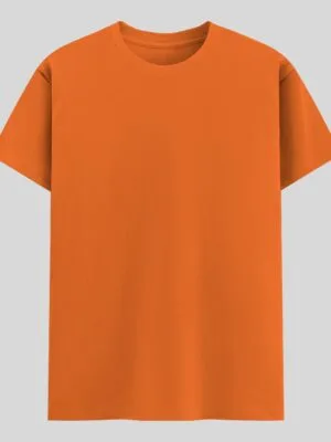 Crew Neck T-shirt -  Orange