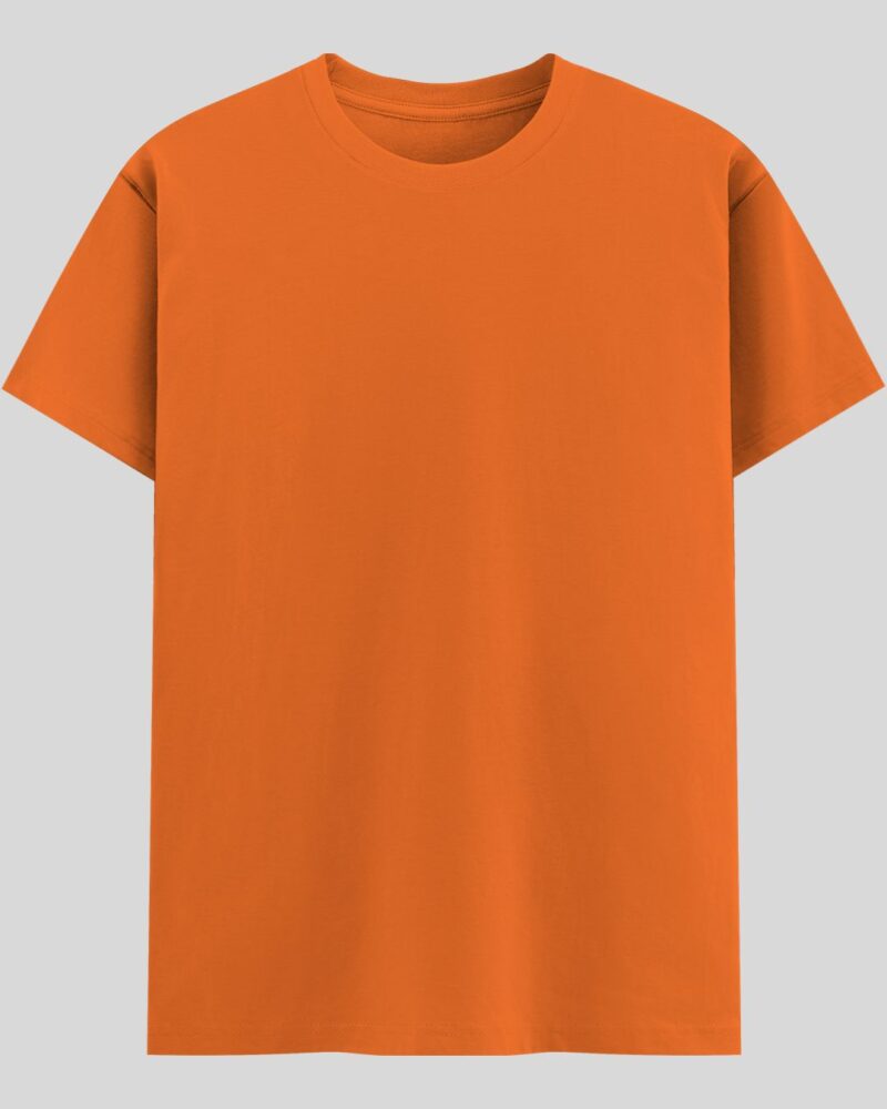 Crew Neck T-shirt -  Orange