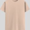 Crew Neck T-shirt -  Peach