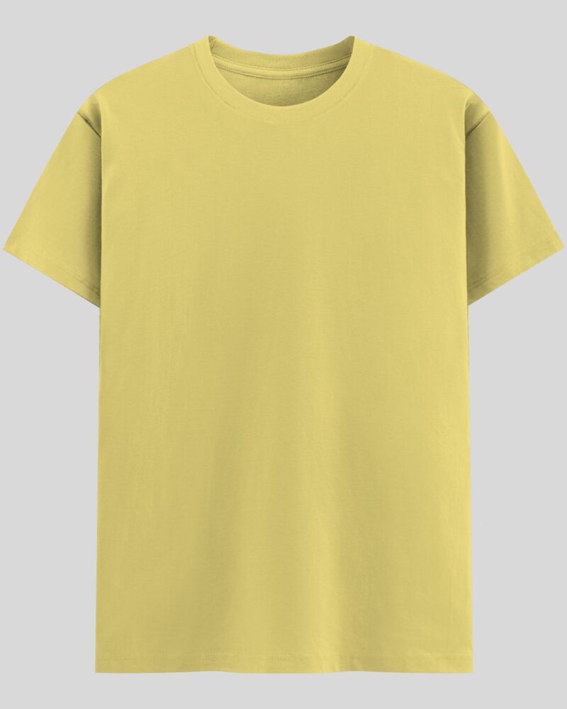 Crew Neck T-shirt -  Yellow